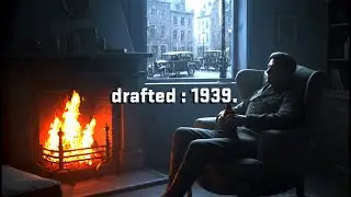 Rainy Night in 1939 | Classical Ambience by the Fireplace (1 Hour)