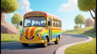 rainbow bus rhymes|🚍 kids song (princy kids)