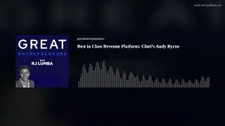 Best in Class Revenue Platform: Clari&rsquo;s Andy Byrne
