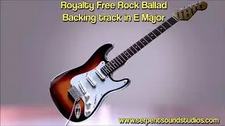 Relaxing Rock Backing Track in E Major - Royalty Free