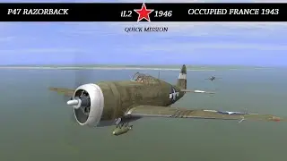 P47 Over Occupied France 1943 #il21946 4K Upscaling
