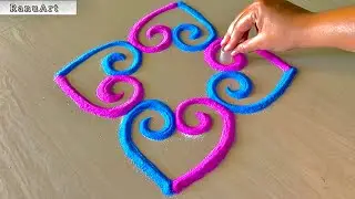 Super Easy Rangoli Design for Beginners | Beautiful & Quick Rangoli Tutorial ✨Ranu Art