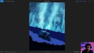 Fantasy paint | Galaxy sky landscape | Ibis paint x