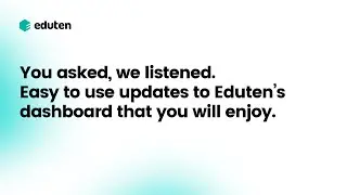 Learning Analytics Updates in Eduten