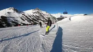 Les Arcs snowboarding Col de la Chal