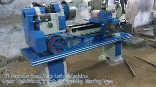 Open Head 5.3 Feet Medium Duty Lathe Machine  | YOGI MACHINE TOOLS