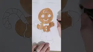 31 Days of Holiday Drawing | Doodle Challenge Day 7: Gingerbread man