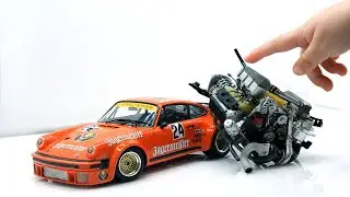 Building a detail small Porsche 934 Turbo full build step by step (jagermeister ver.)