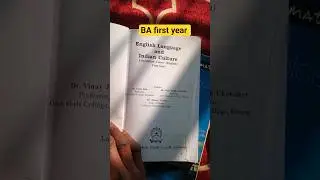 BA first year English language and Indian culture foundation course 1 paper 2026 #shorts #education