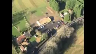 Opening day aerial video of Eggs to Apples Farm Shop