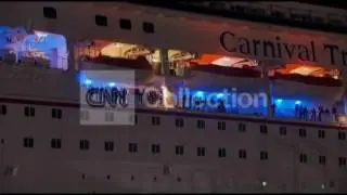 CRIPPLED CRUISE COMING INTO PORT