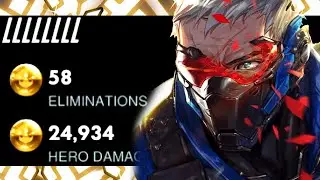 JAKE - SOLDIER 76 BIG BUFF! 58 ELIMS! [ OVERWATCH SEASON 24 TOP 500 ]