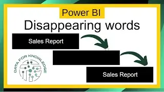 Power BI check background and font colours if words disappear