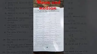 Mean and median of Ungrouped Data and Frequency Polygon#class9 #mcq type questions