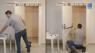 Installation time comparison. Global1E Mortice Panic Exit Device vs 1970 Universal