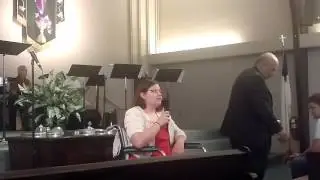 Allie singing steady my heart, 1 week after a car accident