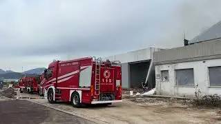 Falz&egrave; di Piave, incendio del capannone in via Mercato