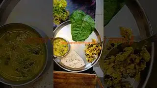 Quick Thali Idea| Malabar spinach Eggfry |Malabar spinach Daal |Ancient Indian wild greens #Shorts