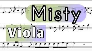 Misty I Viola Sheet Music Backing Track Play Along Partitura