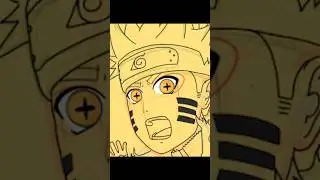 Naruto Kurama Sage Mode ⚡ |  Digital Art Timelapse | Naruto Shippuden  #art #anime #naruto #shorts