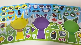 SPRUNKI Decorating Stickers ASMR | 2 Minutes Satisfying Video 