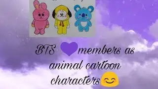 Making#BTS💜members as animal cartoon characters#BTS army @mishtysamazingworld942