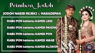 Ramalan Jodoh weton RABU PON dengan KAMIS LEGI, KAMIS PAHING, KAMIS PON, KAMIS WAGE, KAMIS KLIWON