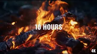 10 Hours Bonfire [4K] for Relax
