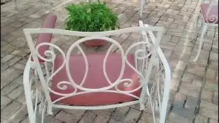 Conjunto Cadeiras de Ferro três Lugares e Duas Individual Bodas de Prata Link Completo na Descrição 