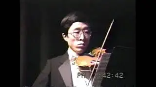Lei Zhang violin recital Hindemith Sonata in E, mov 1, David Robilard, piano (1990.5.9 MM - OCU)