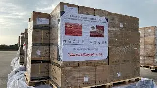China's new batch of disaster relief materials has arrived in Tonga