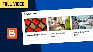 [FULL VIDEO] Design Related Posts Widget Using HTML, CSS & JS for Blogger Website