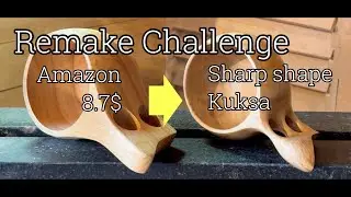 【woodturning】Remake of cheap Kuksa bought on Amazon.【木工旋盤】Amazonで買った970円のククサをリメイク