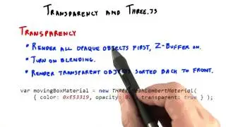 Transparency and three.js - Interactive 3D Graphics