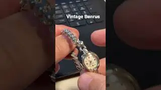 Vintage Benrus Diamond/Ruby Dial 10K RGP Bezel and Stainless Steel Back Case Ladies Watch