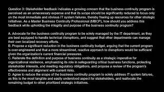 Master Business Continuity Professional  MBCP  Free Practice Test video