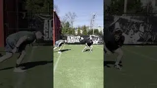 Reactive competitive sprints with football pros Jake Ceresna and Thomas Costigan. #teamvh