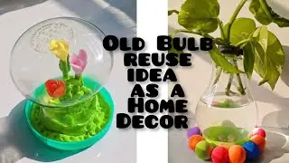Old glass bulb reuse idea|| Bulb craft ideas easy || #diy planter and home decor