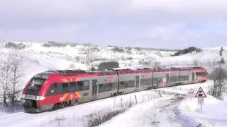 B81500 dans la neige de Loz&egrave;re