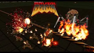 Mastermind vs imps - Brutal Doom II : Versus Battle - Monster Infighting - Retro Action Arena