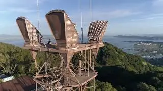 Radio Tower North Bay San Francisco Space Waves film shoot April 2019 CA - HD 4k drone video