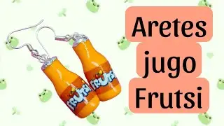 Aretes Mini Frutsi de Naranja en Pasta Flexible o Porcelana Fr&iacute;a.