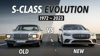 Mercedes S-Class Evolution (1972 &rarr; 2023) | Then vs Now 🚗🔥