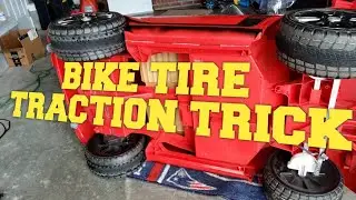 24v Power Wheels Bike Tire Mod Wheel Modification Traction Trick !!!