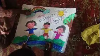 Children day pr chart bnate hue mere pyare bachche
