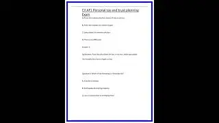 CII AF1 Personal tax and trust planning Exam 636x882