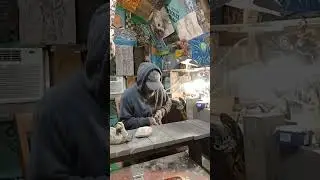 The Chris Fillinich Effect is live! Carving Duck Head live