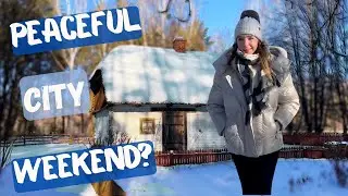 Snowy Weekend Vlog ❄️ Nature Escape, Cozy City Life & Sewing 🌿