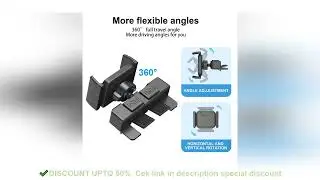 Universal Car CD Slot Phone Holder Dual Button 360 Adjustable Rotation for IPhone 15 Samsung S24