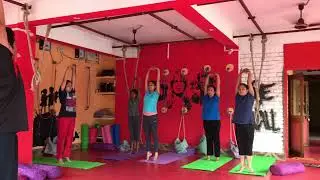 Morning Yoga session at Northeast Social Yoga, Maligaon centre
